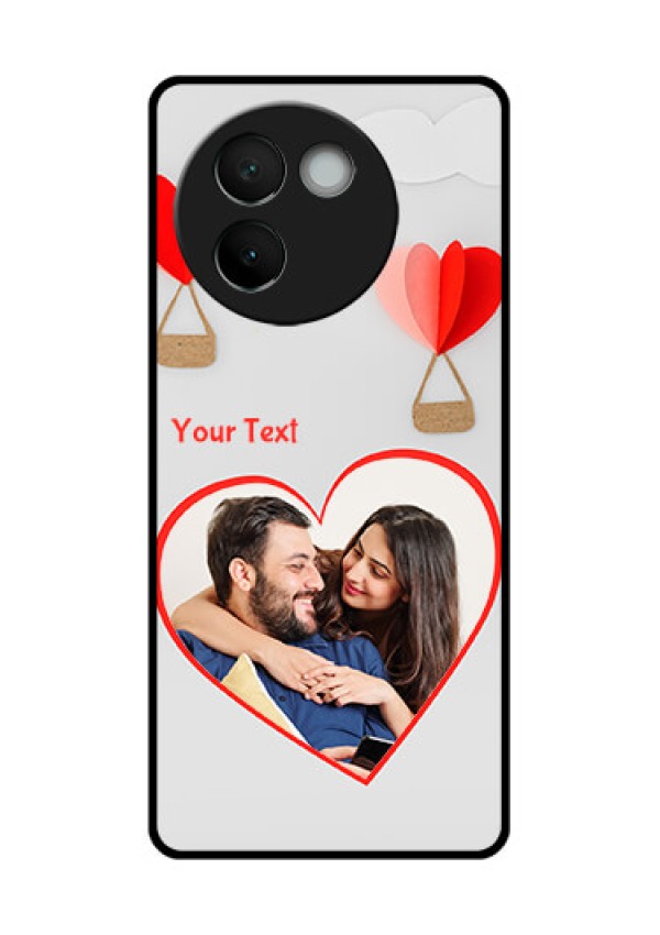 Vivo V30E 5G Custom Glass Phone CaseParachute Love Design
