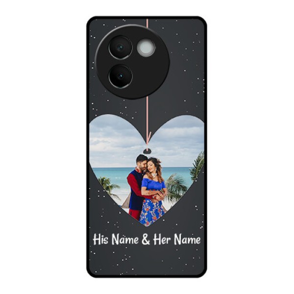 Vivo V30E 5G Custom Glass Phone CaseHanging Heart Design