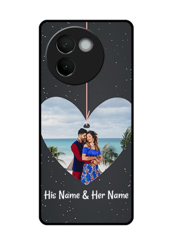Vivo V30E 5G Custom Glass Phone CaseHanging Heart Design