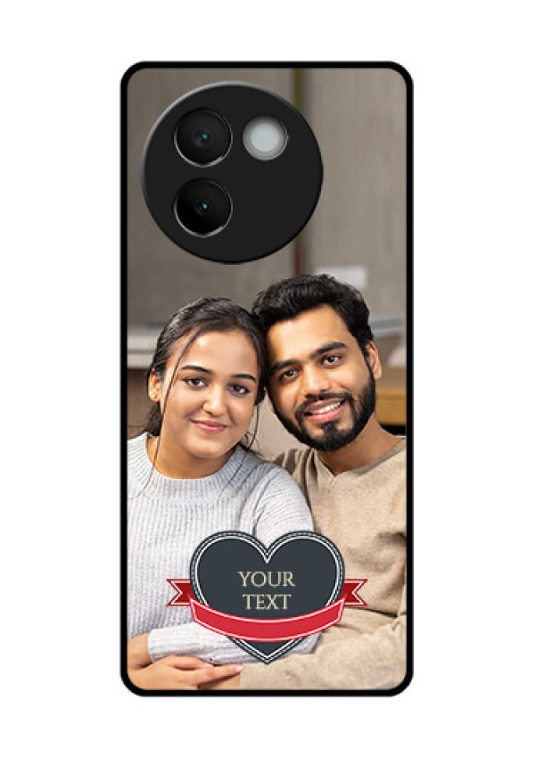 Vivo V30E 5G Custom Glass Phone CaseJust Married Couple Design