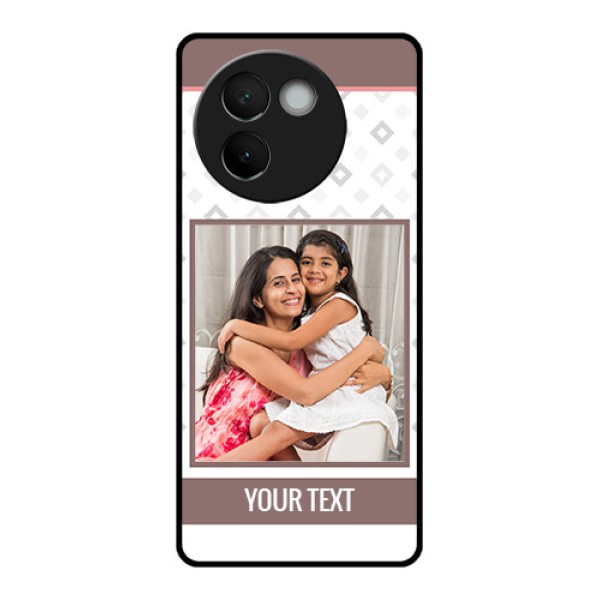 Vivo V30E 5G Custom Glass Phone CaseSimple Diamond Design Vivo V30E 5G Custom Glass Phone CaseSimple Diamond Design