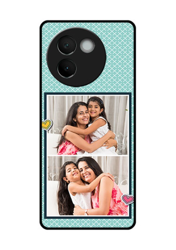 Vivo V30E 5G Custom Glass Phone Case2 Image Holder With Pattern Design