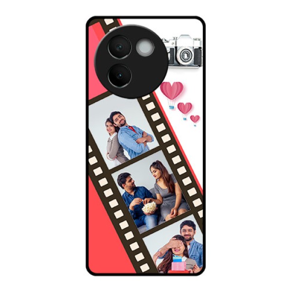 Vivo V30E 5G Custom Glass Phone Case3 Image Holder With Film Reel Vivo V30E 5G Custom Glass Phone Case3 Image Holder With Film Reel