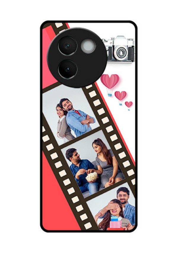 Vivo V30E 5G Custom Glass Phone Case3 Image Holder With Film Reel