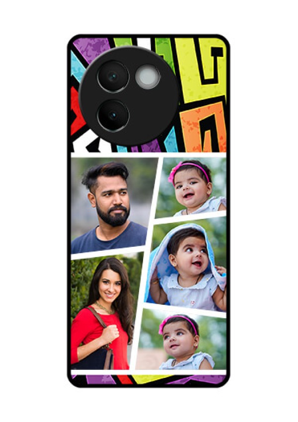 Vivo V30E 5G Custom Glass Phone CaseGraffiti Pattern Design