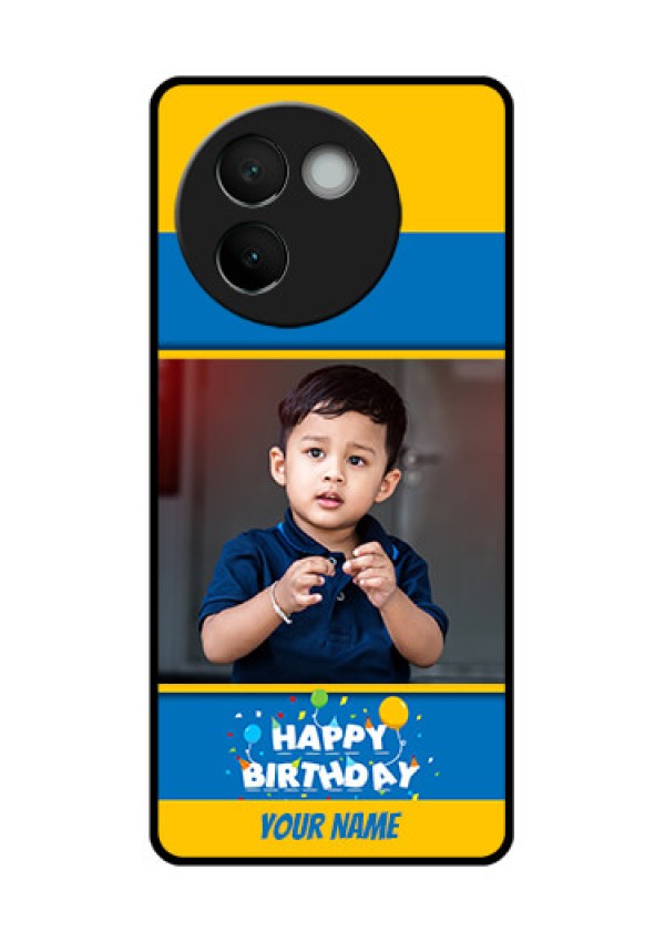 Vivo V30E 5G Custom Glass Phone CaseBirthday Wishes Design