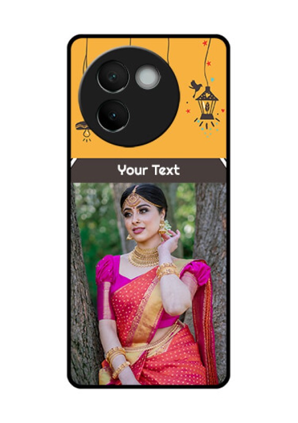 Vivo V30E 5G Custom Glass Phone CaseWith Family Picture And Icons