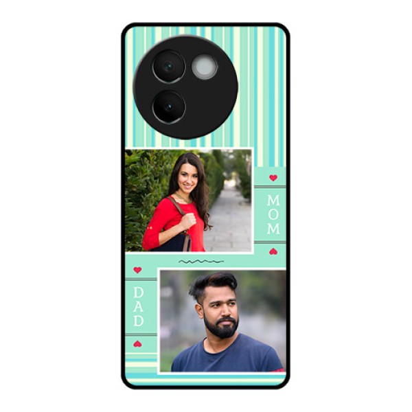Vivo V30E 5G Custom Glass Phone CaseMom and Dad Pic Design