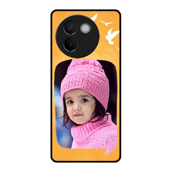 Vivo V30E 5G Custom Glass Phone CaseWater Color Design With Bird Icons Vivo V30E 5G Custom Glass Phone CaseWater Color Design With Bird Icons