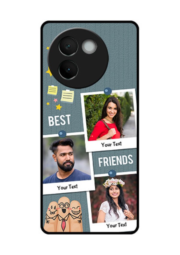 Vivo V30E 5G Custom Glass Phone CaseSticky Frames And Friendship Design