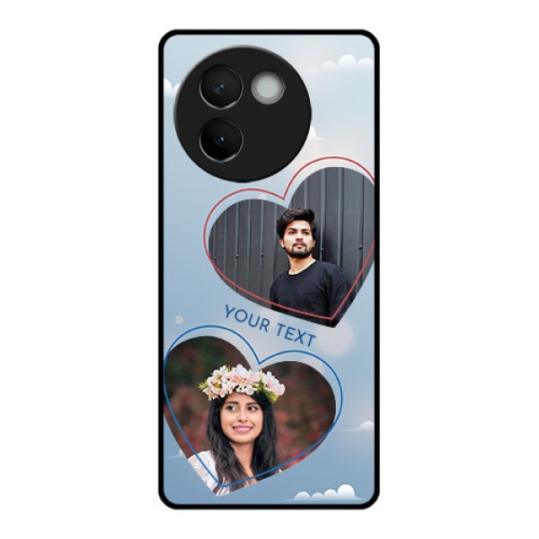 Vivo V30E 5G Custom Glass Phone CaseBlue Color Couple Design