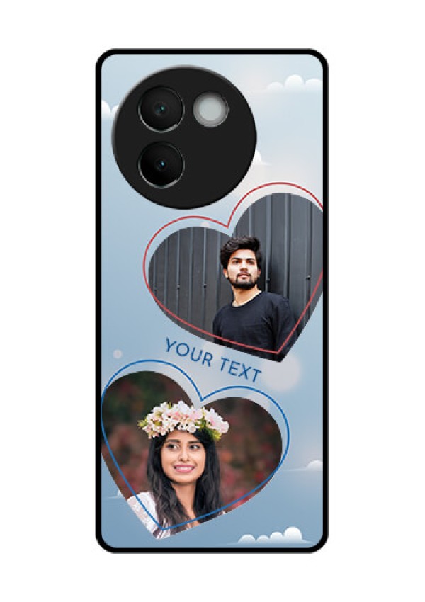 Vivo V30E 5G Custom Glass Phone CaseBlue Color Couple Design