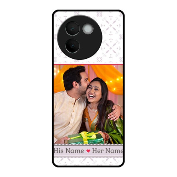 Vivo V30E 5G Custom Glass Phone CaseWith Photo And Ethnic Design Vivo V30E 5G Custom Glass Phone CaseWith Photo And Ethnic Design