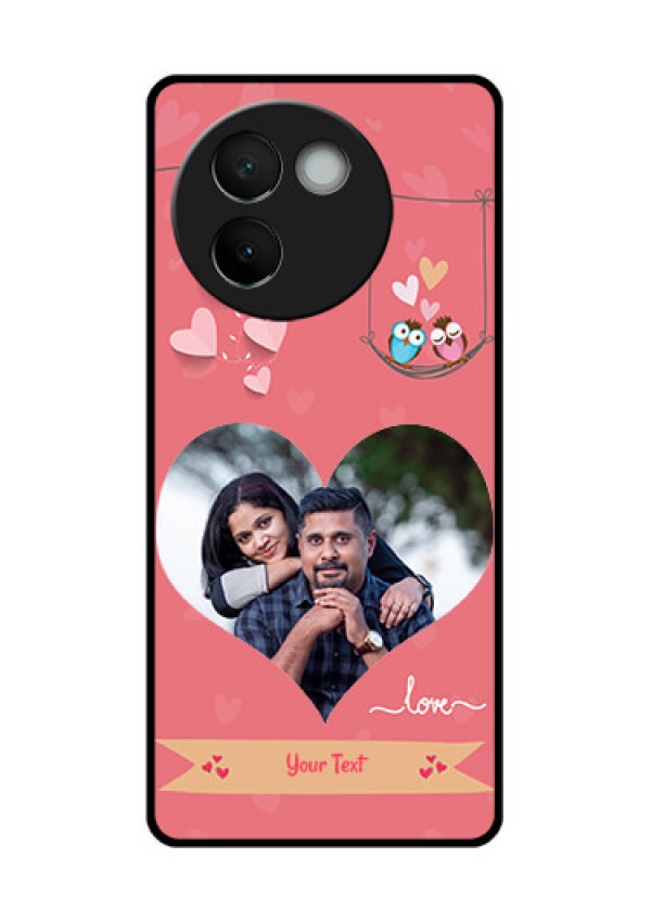 Vivo V30E 5G Custom Glass Phone CasePeach Color Love Design