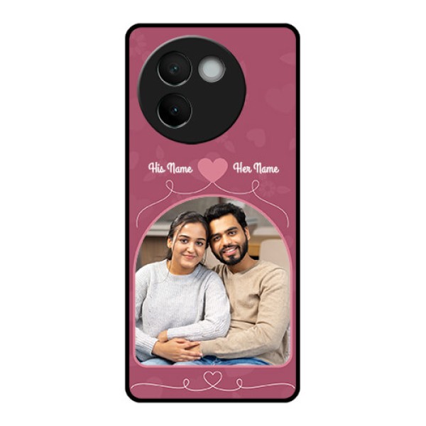 Vivo V30E 5G Custom Glass Phone CaseLove Floral Design