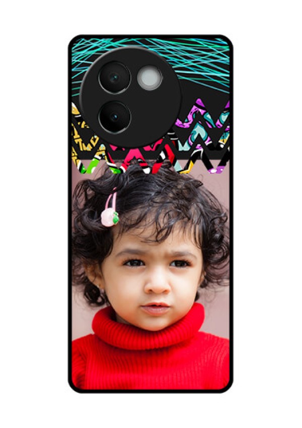 Vivo V30E 5G Custom Glass Phone CaseNeon Abstract Design