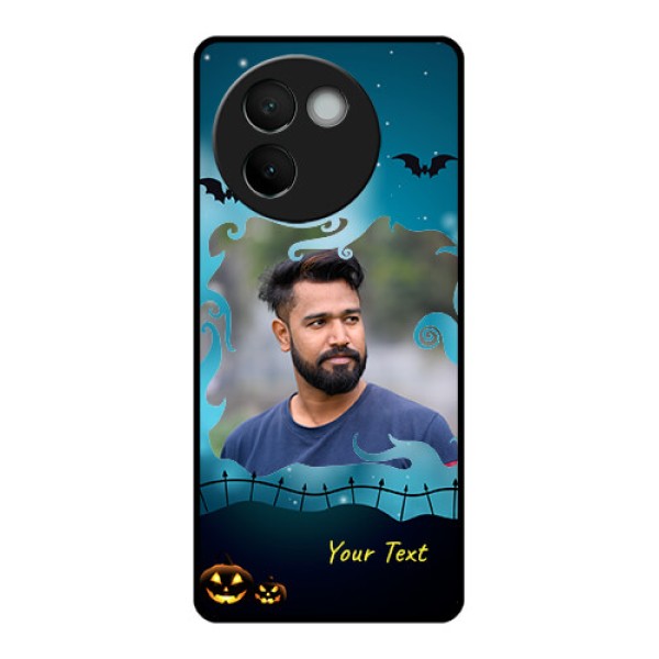 Vivo V30E 5G Custom Glass Phone CaseHalloween Frame Design