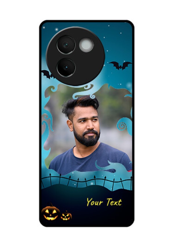 Vivo V30E 5G Custom Glass Phone CaseHalloween Frame Design