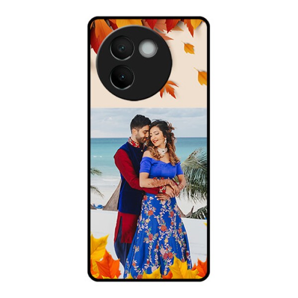 Vivo V30E 5G Custom Glass Phone CaseAutumn Maple Leaves Design