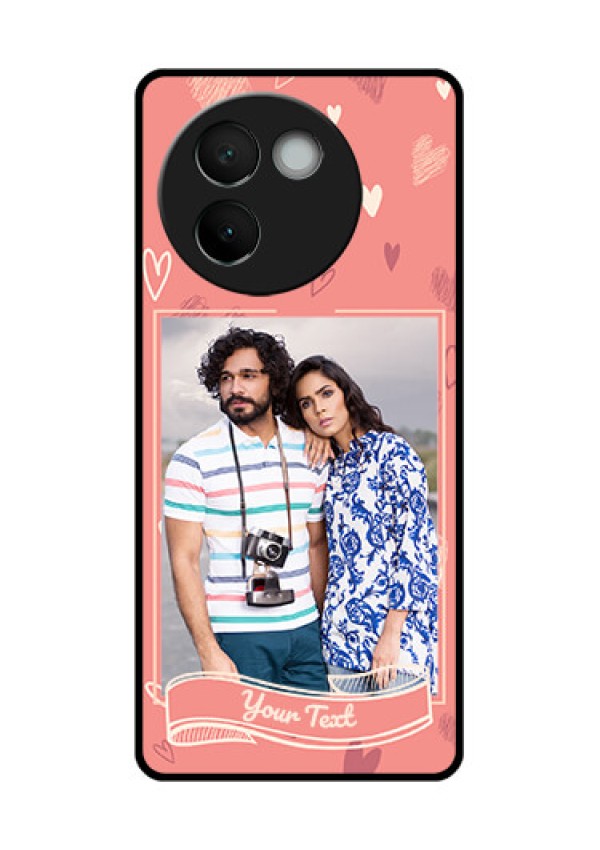 Vivo V30E 5G Custom Glass Phone CaseLove Doodle Art Design