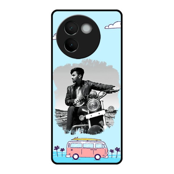 Vivo V30E 5G Custom Glass Phone CaseTravel and Adventure Design