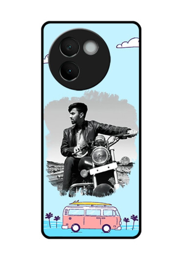 Vivo V30E 5G Custom Glass Phone CaseTravel and Adventure Design