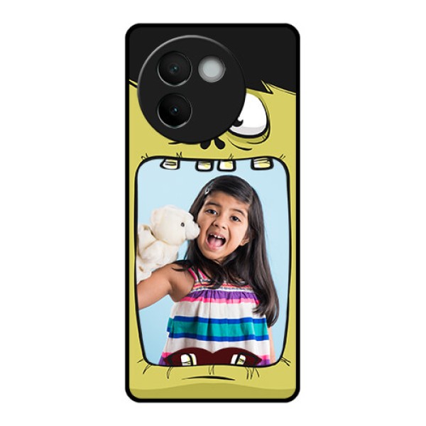 Vivo V30E 5G Custom Glass Phone CaseCartoon Monster Back Case Design