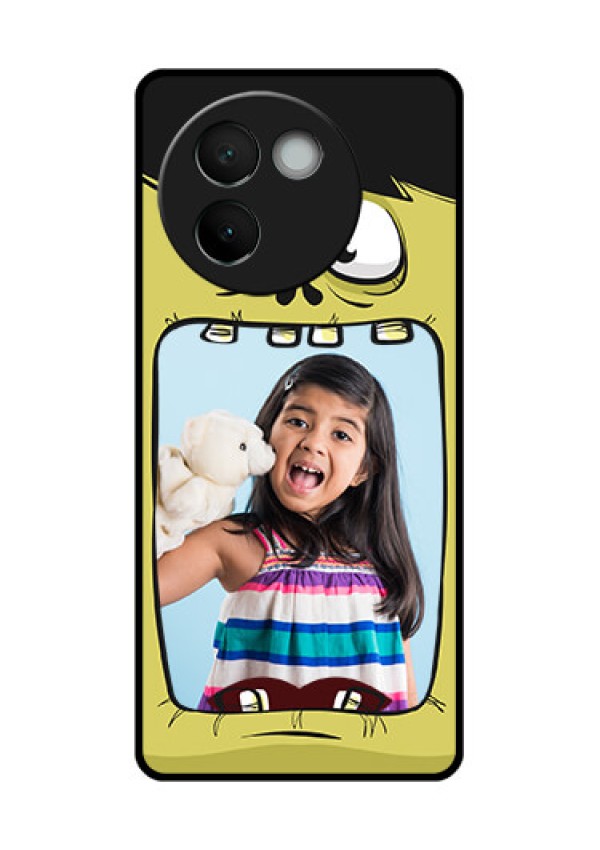 Vivo V30E 5G Custom Glass Phone CaseCartoon Monster Back Case Design