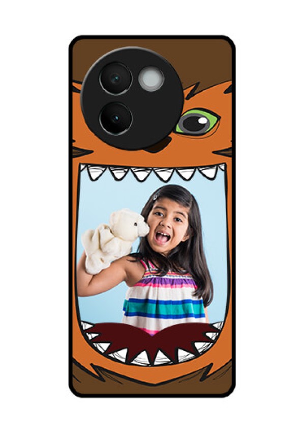 Vivo V30E 5G Custom Glass Phone CaseOwl Monster Back Case Design