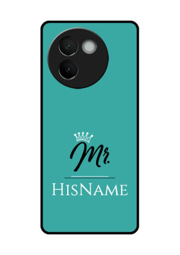Vivo V30E 5G Custom Glass Phone CaseMr With Name Design