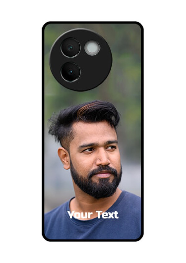 Vivo V30E 5G Custom Glass Phone CasePhoto With Text Design