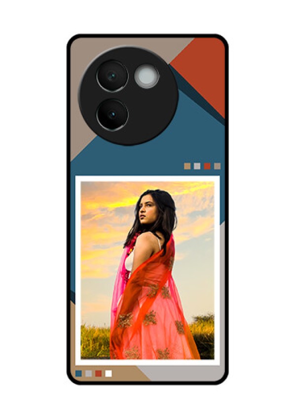 Vivo V30E 5G Custom Glass Phone CaseRetro Color Pallet Design