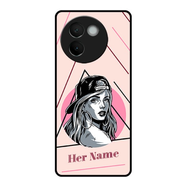 Vivo V30E 5G Custom Glass Phone CaseRockstar Girl Design