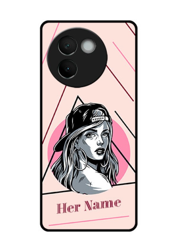 Vivo V30E 5G Custom Glass Phone CaseRockstar Girl Design