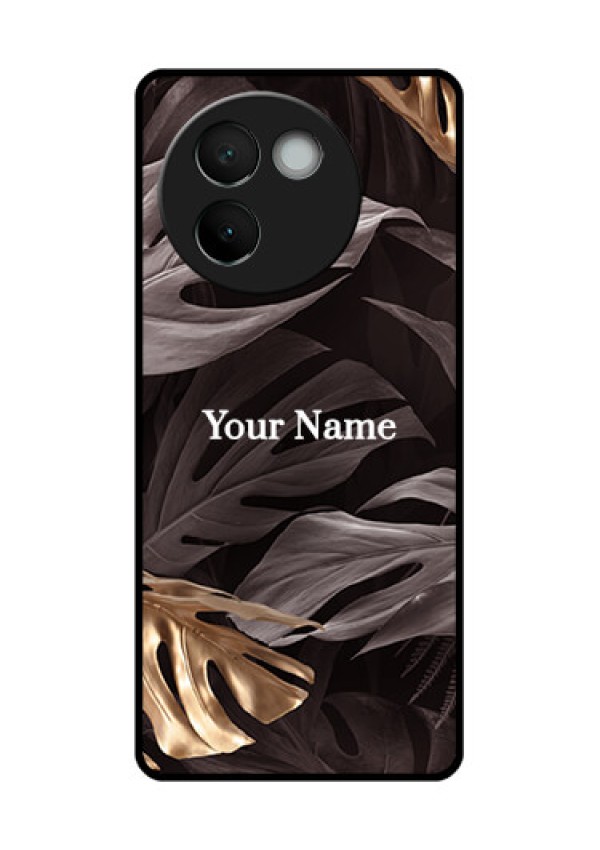 Vivo V30E 5G Custom Glass Phone CaseWild Leaves Digital Paint Design