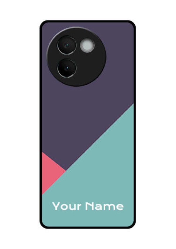 Vivo V30E 5G Custom Glass Phone CaseTri Color Abstract Design