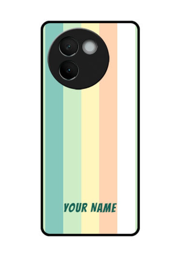 Vivo V30E 5G Custom Glass Phone CaseMulti - Colour Stripes Design
