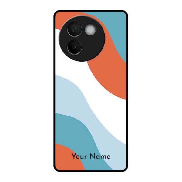 Vivo V30E 5G Custom Glass Phone CaseColoured Waves Design