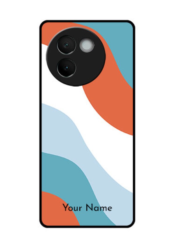 Vivo V30E 5G Custom Glass Phone CaseColoured Waves Design
