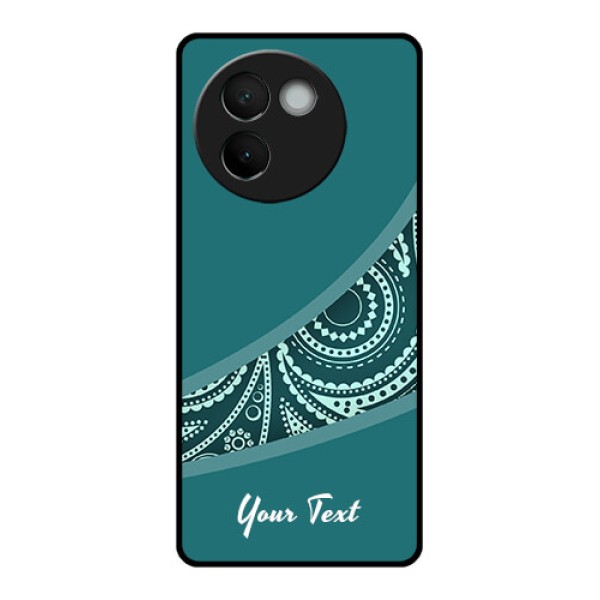 Vivo V30E 5G Custom Glass Phone CaseSemi Visible Floral Design