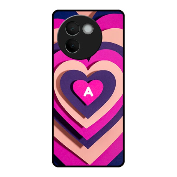 Vivo V30E 5G Custom Glass Phone CaseCute Heart Pattern Design