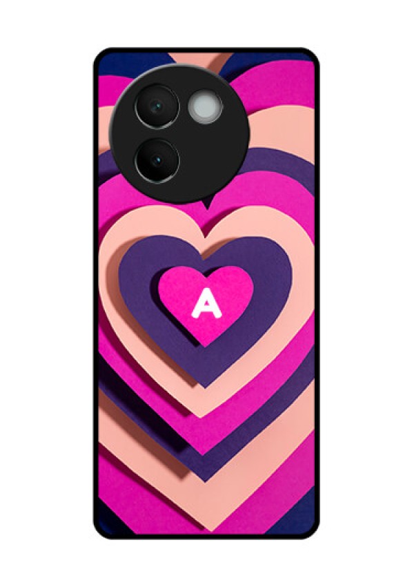 Vivo V30E 5G Custom Glass Phone CaseCute Heart Pattern Design