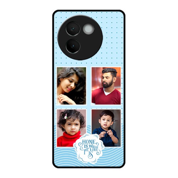 Vivo V30E 5G Custom Glass Phone CaseCute Love Quote With 4 Pic Upload Design Vivo V30E 5G Custom Glass Phone CaseCute Love Quote With 4 Pic Upload Design