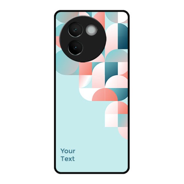 Vivo V30E 5G Custom Glass Phone CaseStylish Semi - Circle Pattern Design