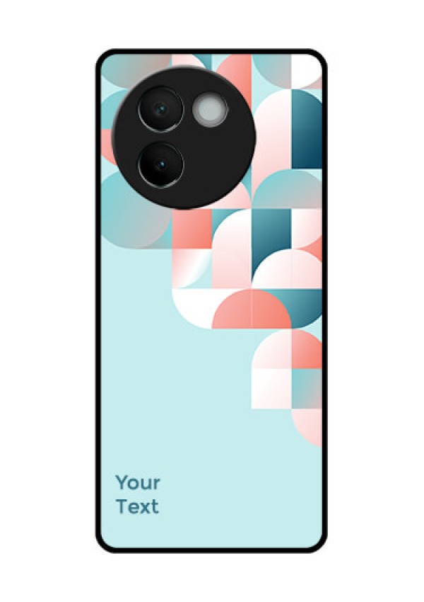 Vivo V30E 5G Custom Glass Phone CaseStylish Semi - Circle Pattern Design