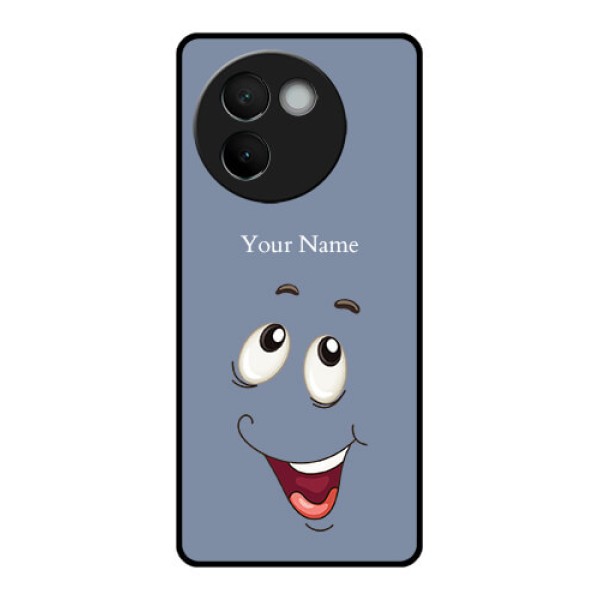 Vivo V30E 5G Custom Glass Phone CaseLaughing Cartoon Face Design