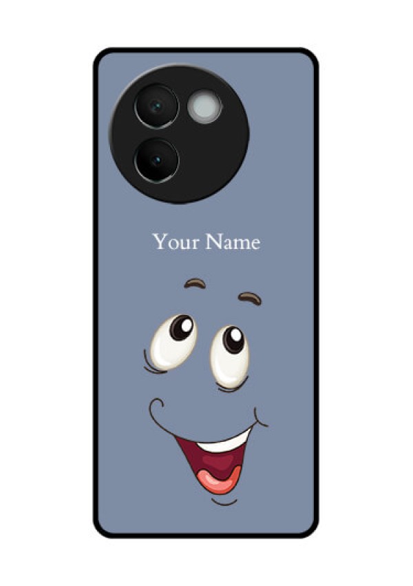 Vivo V30E 5G Custom Glass Phone CaseLaughing Cartoon Face Design