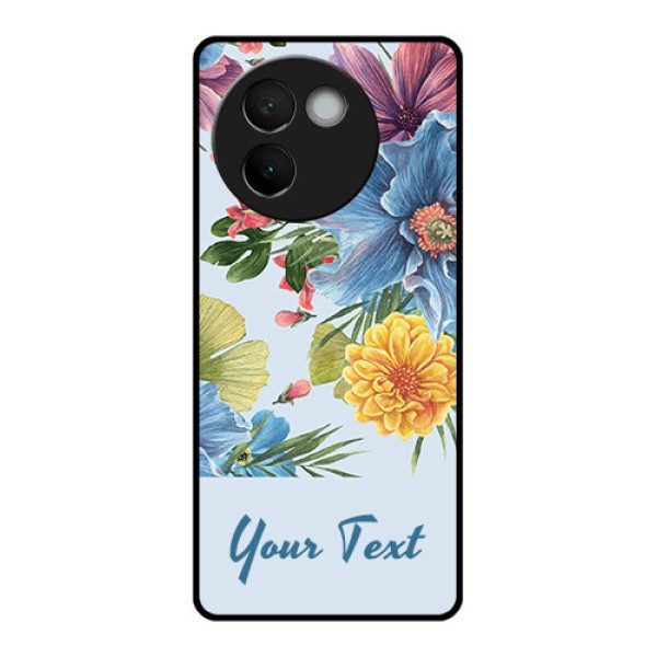 Vivo V30E 5G Custom Glass Phone CaseStunning Watercolored Flowers Painting Design Vivo V30E 5G Custom Glass Phone CaseStunning Watercolored Flowers Painting Design