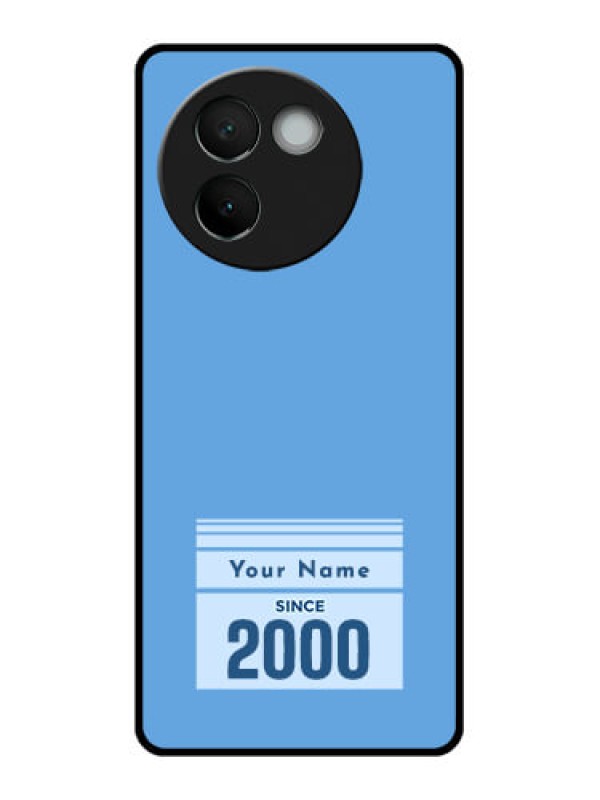 Custom Vivo V30E 5G Custom Glass Phone CaseCustom Year Of Birth Design