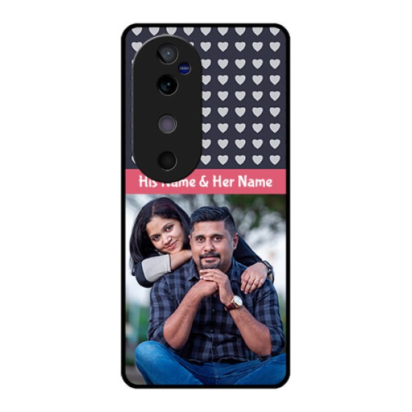 Vivo V40 5G Custom Glass Phone CaseLove Symbols Design
